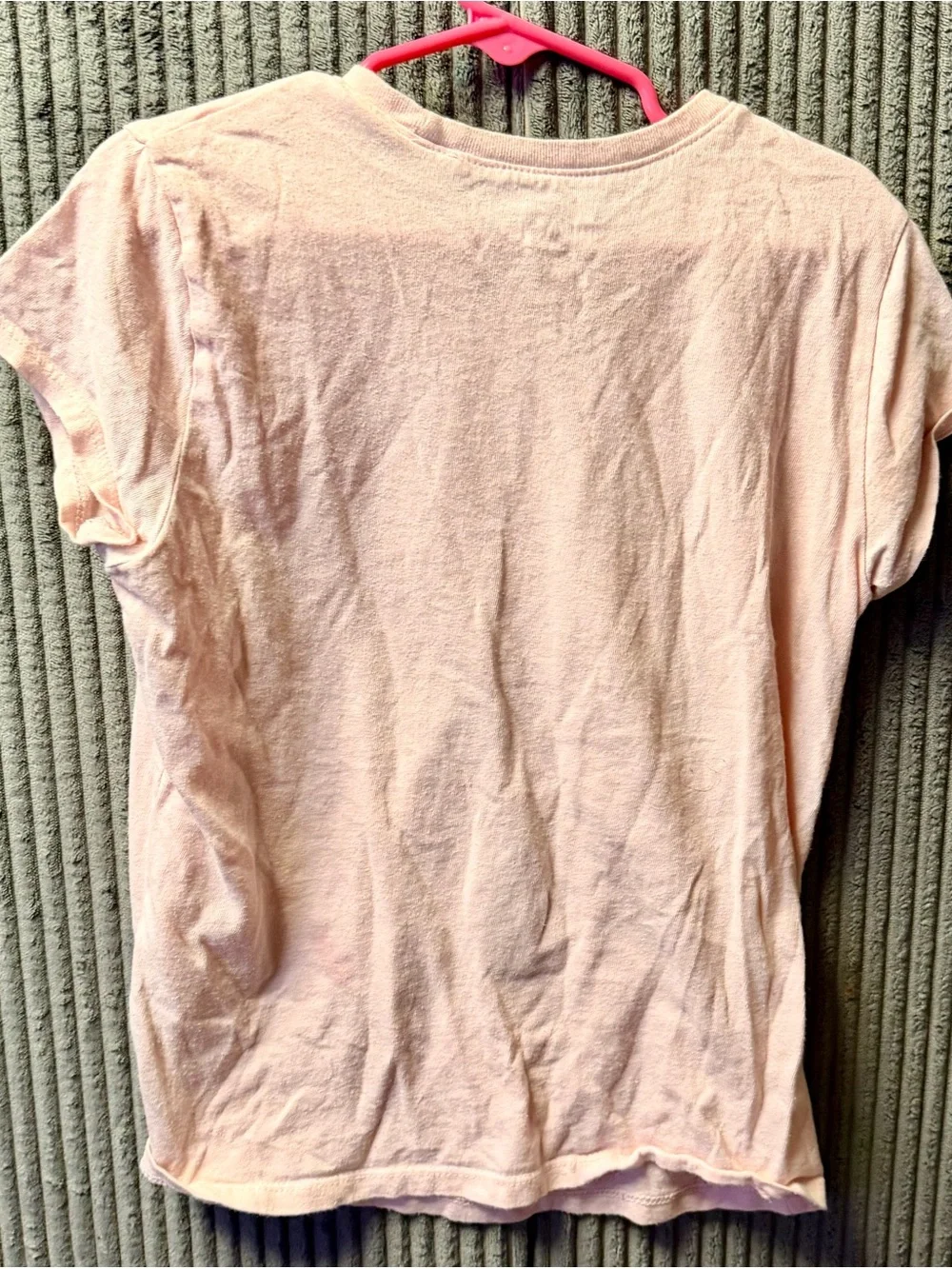 Place Soft Pink Kids Tee with White Logo